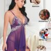 334f612b36cabc63 Avidlove Women Lace Lingerie Front Closure Babydoll V Neck Nightwear Sexy Chemise Nightie