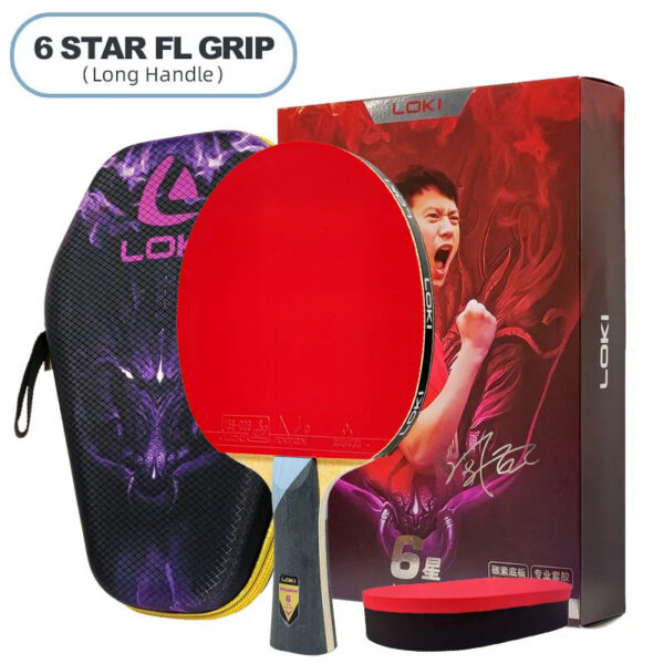 33538a727355400f LOKI DRAGON Series Table Tennis Racket Professional Offensive Ping Pong Racket Paddle Bat 5 Wood 2 Carbon 6/7/8/9/10 Stars