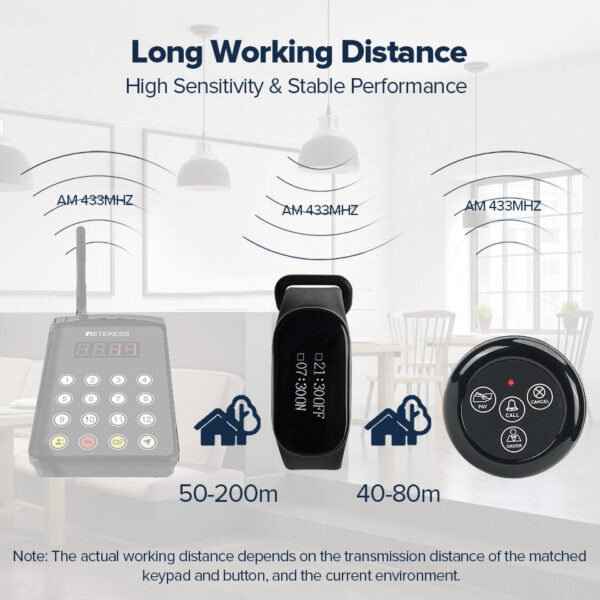 Retekess hookah restaurant system TD112 waterproof watch pager TD032 waiter call buttons for bar cafe cic hotel