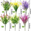 339e14f8a978233c 12 Bundles Outdoor Artificial Fake Flowers UV Resistant No Fade Boxwood Faux Plastic Shrubs Plants for Garden Patio Porch Window Box Home Wedding Farmhouse Hanging Décor