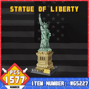 33a7e4230c8eb7bd WG5227 1577Pcs Bricks 1/ 1 World Architecture Liberty Statue Model Building Blocks/Plastic Toys For Kids Adult boys Gift