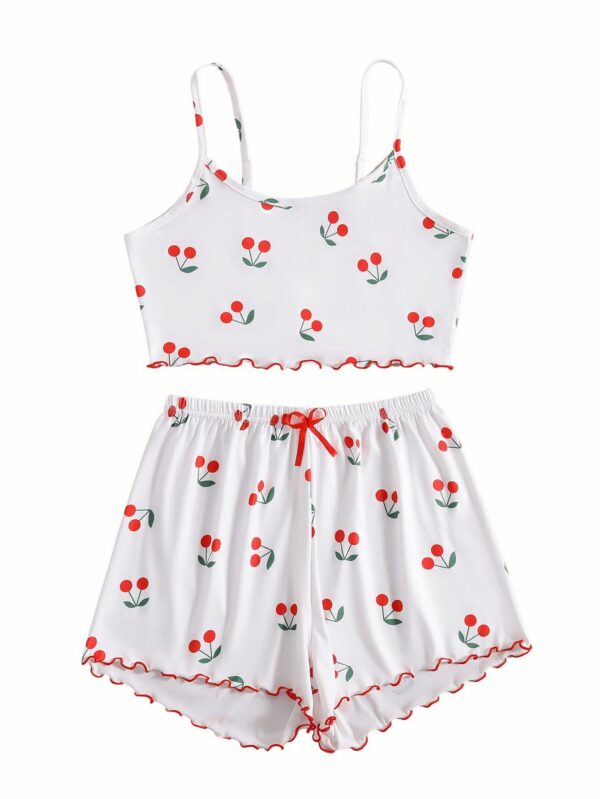 33af463d6dff0818 SweatyRocks Women's Summer Strawberry Print Cami Top and Shorts Sleepwear Pamas Set