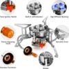 33b9ac2a80bcedd8 Odoland 6800W Windproof Camping Gas Stove, Portable Outdoor Camping Furnace, Folding Wild Camp Gas Burner, Backpacking Stove Suitable for Hiking, Camping, Trekking and Picnic