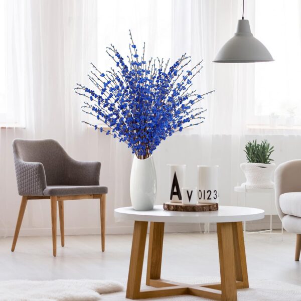 33bb7a959ac0a261 Sggvecsy 10 Pcs 29.5’’ Long Artificial Jasmine Flowers Tall Fake Flower Bouquet Faux Jasmine Plants Dry Branches for Wedding Home Party Office Hotel Restaurant Kitchen Decoration(Blue)