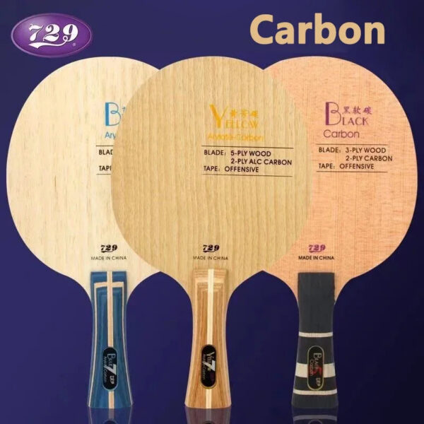 33c676fcaff1ccca Original 729 Friendship Yellow ALC Table Tennis Blade 5 Wood 2 Arylate Carbon Professional Ping Pong Blade Blue ALC Offensive