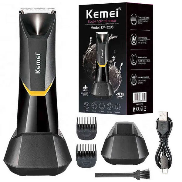 33ed5ed28379f279 Washable Electric Groin Trimmer for Men Women Ball Shaver & Body Groomer Beard Grooming Rechargeable Pubic Hair TrimmerT220718 T220725