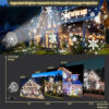 Upgraded HD Dynamic Snowflakes Projector Outdoor Christmas Projection Lamp Waterproof Snowfall LED Light