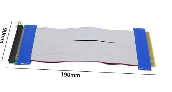 33fbe1509527e027 PCI-E PCI Express 16X Riser Card Extender Flex Flexible Extension Cable for 1U 2U Small Case
