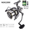 NHUE Big Spinning Fishing 8000-14000 9000 10000 12000 Max Drag 20KG Sea Reel Free e Saltwater Freshwater Fish Pesca