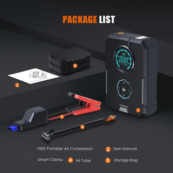 341abd96d54ac43e 6 In 1 Car Jump Starter Pump Portable Air Compressor Power Bank Cars Battery Starters Starting Auto Tyre Iator