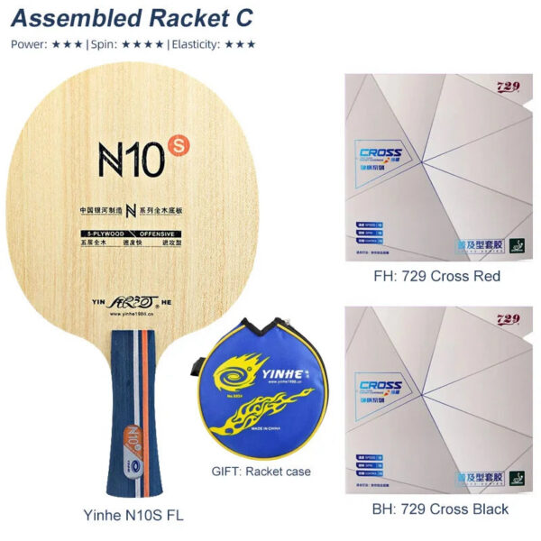 Yinhe Table Tennis Blade N10s N-10 Offensive 5 Wood Ping Pong Racket Blade