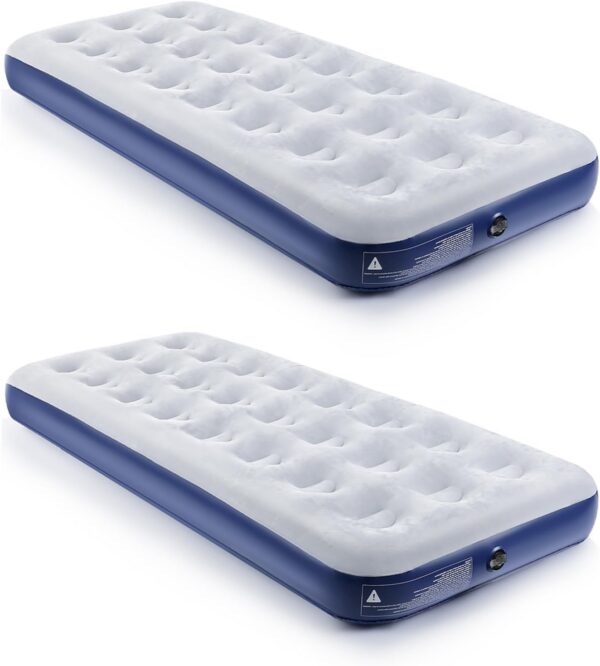 34553906770ee579 Camping Air Mattress Inflatable Air Bed Flocked Surface Travel Bed Sleeping Pad Air Bed for Outdoor Camping Tent Guest Travelling