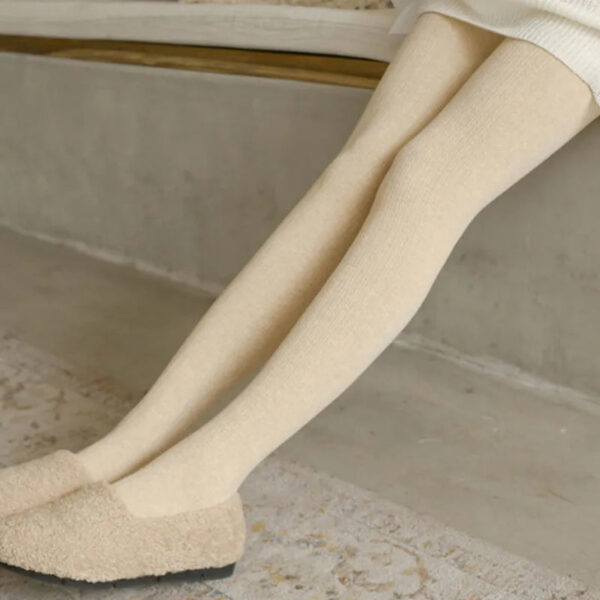 Autumn Winter Pantyhose Cotton Knitted Twist Stockings Colorful Warm Striped Women Full Foot Tights 201109