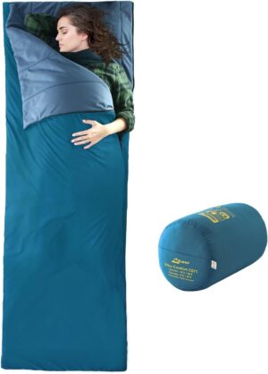 346757c8bdaaa3e8 Litume Kompakter Schlafsack 20°C-10°C, 1.6 lbs, Leichter Tragbarer Kombinierbarer Schlafsack für Erwachsene, Rucksackreisen, Camping, Wandern, Reisen, 3 Jahreszeiten, Samtgefüttert