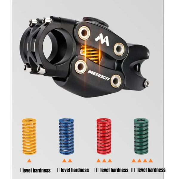347a7697ab029617 MEROCA MTB Mountain/Road Bike Suspension Stem 90/50MM Off-Road Touring Cycling Gravne Shock Absorbing Riser Four Links Stem Gym