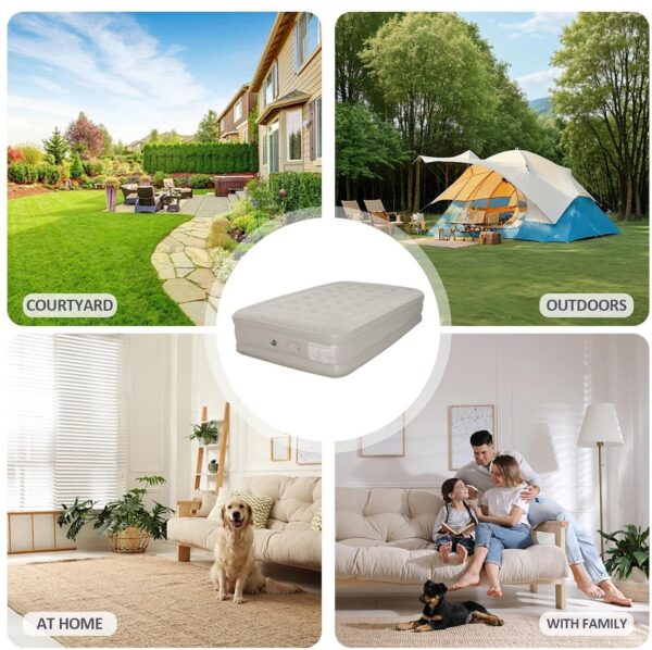 347b2813eddabdcd Queen Size Inflatable Mattress | Inflatable Camp Mattress Pad,Queen Size Mattress, Comfort High Blow up Airbed for Home Travel, Picnic, Camping