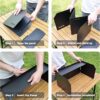 Camping Stove Windscreen Outdoor Foldable Gas Stove Windshield, Camping Wind Blocker with a Storage Bag for Butane Stoves, Propane Stoves, Camping, Hiking, Picnic, Cooking (Stove Not Included)