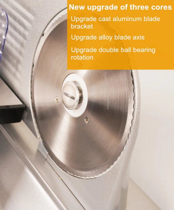 220V Electric Meat Slicer, Commercial Mutton Beef Lamb Cutter, Automatic Vegetable & Bread Slicing Machine, Stainless Steel Food
