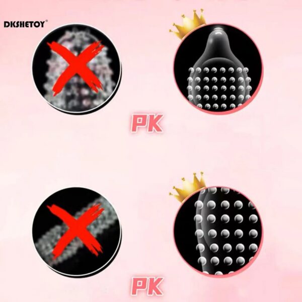 348ba14d8f232abf Dots Condoms for men delay ejaculation G spot dotted ribbed penis sleeve cock Natural latex Pleasure Condom sex toys adults 18+