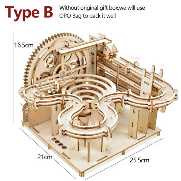 3d Wooden Puzzle Building Model Kits Marble Runs nical Puzzles Selssembly Toy STEAM Educational Toys for Kids Adult Gift