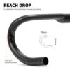 349824e824e17d3e TOSEEK ZXB-TWO Bike Carbon Road Handlebar 400/420/440mm UD Matt Internal Routing Road Bicycle Handle Bar Bicycle Parts
