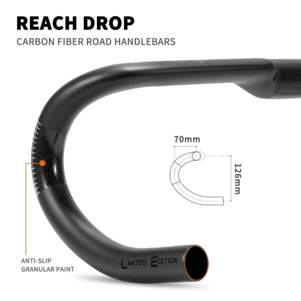 349824e824e17d3e TOSEEK ZXB-TWO Bike Carbon Road Handlebar 400/420/440mm UD Matt Internal Routing Road Bicycle Handle Bar Bicycle Parts