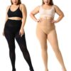 349cd8152f27b889 MANZI Women's 2 Pairs Control Top Pantyhose High Waist Plus Size Tights Ultra-Soft