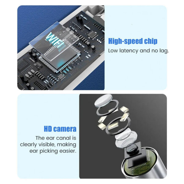 Supply Wireless WiFi Earpick Otoscope Camera Luminous Wax Removal Cleaning Teeth Oral Inspection Endoscope Ear Cleaner Health Care 230524