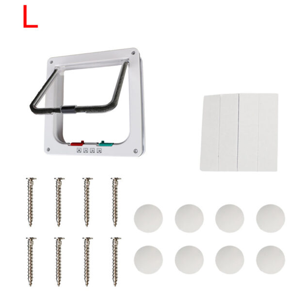 34d0daf41aff3bce For Kitten Puppy Safety Gate Small Pet Supplies Dog Cat With 4 Way Lock Security Flap Door ABS Plastic