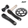 GOLDIX Children Bicycle Crankset 110/127/140/150/155/160mm Crank with Protective Disc 30T 32T Chainwheel Kids Bike Accessories