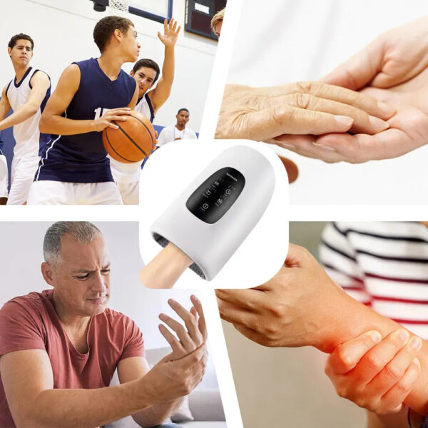 34d2838c6ae2de13 Wireless Electric Hand Massager Air Compression Hot Compress Palm Acupoint Massager Finger Arthritis Numbness Muscle Relaxation