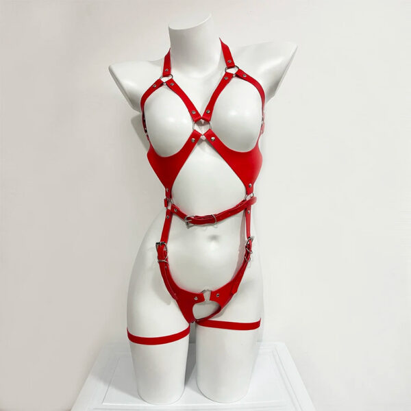 34ee1dc579c4ae7b Sexy Body Harness Belt Set Tights Women Bdsm Leather Lingerie Fetish Clothing Underwear Harness Bondage Sex Toy Accessories