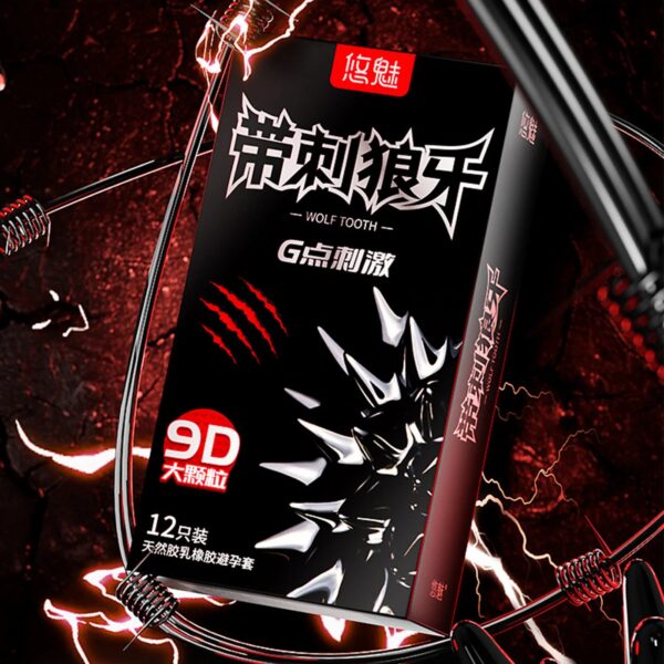 34f4438b504f2862 9D Dotted Large Spikes Condoms Sex Toys Great Stimulated for Women G-dot Spot High Sensitive Penis Sleeves Lubricanted 18+