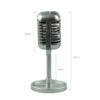 Simulation Props Retro Dynamic Vocal Microphone Vintage Style Wireless Mini Mic Universal Stand Stage Performance Karaoke