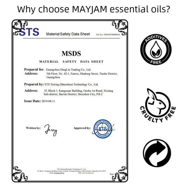3503bae8aaecc71a MAYJAM with Dropper 10ml Essential Oil For Humidifier Diffusers Lavender Eucalyptus Vanilla Sandalwood Camphor Aromatic Oil Gift