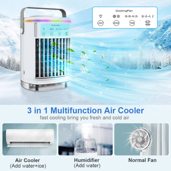 Mini Cooler Coog Conditioner for Room USB Portable Air Conditioning Humidifier Fan