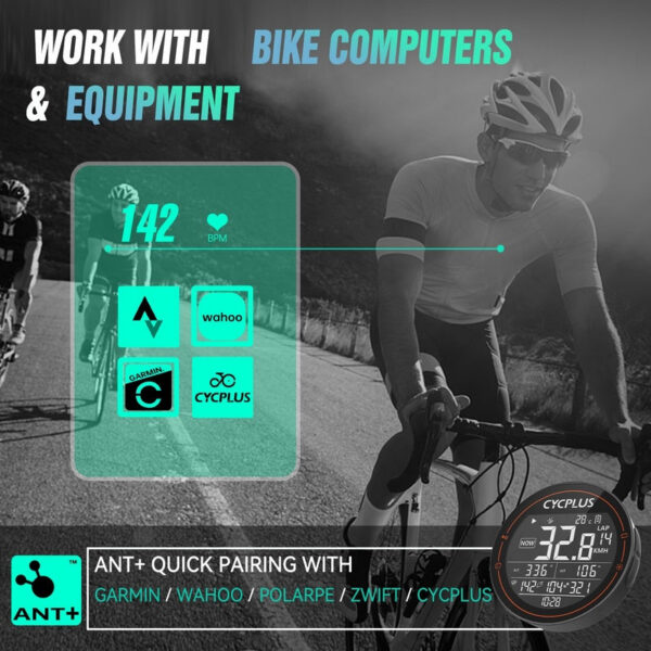 35071e14e1de319f CYCPLUS Heart Rate Sensor Armband Wrist Belt Bluetooth ANT+ Fiess Monitor for Garmin Wahoo GPS Bike Computer