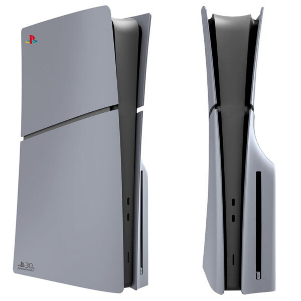 Limited Edition Grey Custom Replacement Faceplates with Skin &30th Anniversary Sticker ABS Cover Shell For PS5 Slim Console