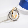 350e05c9b2b9450d Sterling Sier High Quality Exquisite Diamond Tricolor 3-in-1 Ring for Women Fashion Classic Jewelry Party Gift