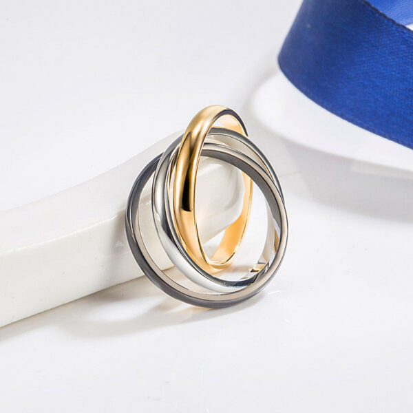 350e05c9b2b9450d Sterling Sier High Quality Exquisite Diamond Tricolor 3-in-1 Ring for Women Fashion Classic Jewelry Party Gift