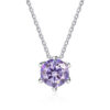 350f5750cb68dfa3 JoyceJelly 1CT VVS D Moissanite Necklace For Women Six Prong Simulated Diamond Pendant Sterling Sier Wedding Fine Jewelry