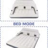 35130c9624448ab9 Queen Air Mattress for Tents Camping - 9" Raised Portable Double Inflatable Couch with Soft Backrest Patch Kit - Blow Up Bed for Car Travel/Overnight Outdoors/Family Leisure