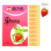 10 Pcs/Box Strawberry Flavor Condoms Sex Products Women Vaginal Stimulation Condom Men Full Oil Ultra-thin Smooth Penis Sleeve