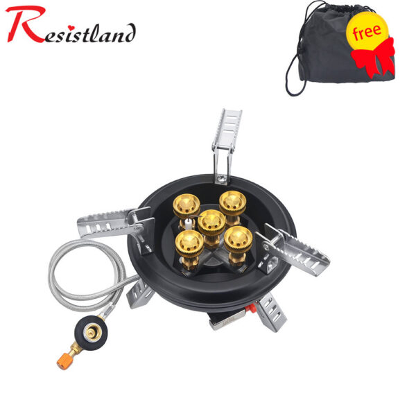 Camping Stove High Pressured Hiking 16000W BRS-201 Windshield Butane Gas Burner With Pizeo Ignition for Traveg