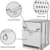 Camping Wood Burning Stove,Stainless Steel Compact Portable Foldable Camping with Ash Catcher,Grill Grid, Storage Bag for Backpacking Hiking Camping Cooking BBQ Picnic (Silver Small)
