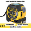 3in1 Laser Rangefinder 5m Tape Measure Ruler LCD Display with Backlight Distance Meter Building Device Area Volumes Surveying