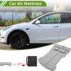 1 Set Car Air Mattress for Tesla Model Y Gray Inflatable Thickened Camping Bed Cushion Pillow Flocking Mattress