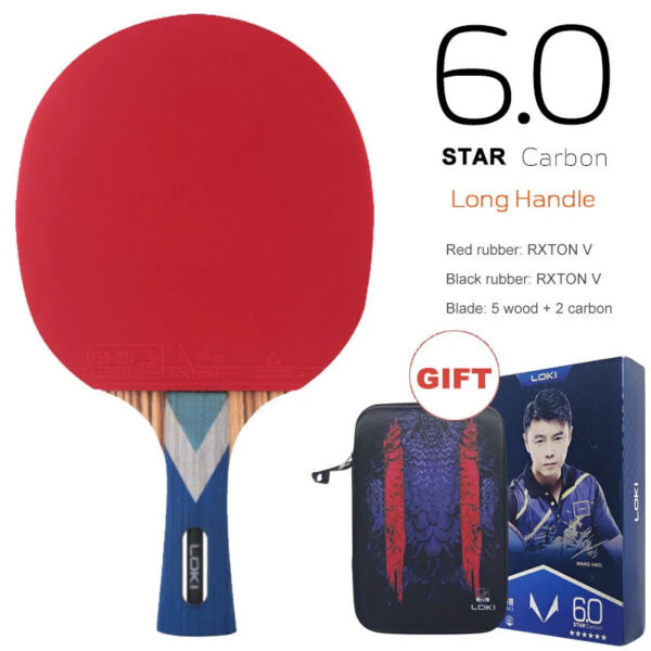35b4a12dae2b4119 Loki RXTON R-Series 5/6/7 Star Table Tennis Racket Carbon Balance Offensive Ping Pong Racket Professional Hollow Handle