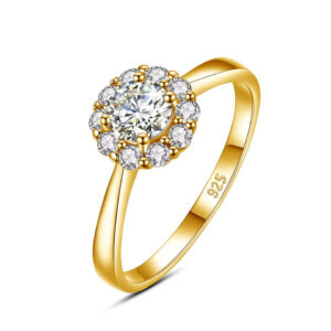 35bbd6f4c575c69f Certified Woman wer Ring With Moissanite Dia 0.5ct 5mm Wedding Engagement Rings Pure Sier Women's Jewelry For Girl Gift