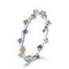 35bcb13ee9c67288 Modian 12 Style Authentic 925 Sterling Silver Rainbow Colorful Fashion Stackable Finger Ring For Women Grils Statement Jewelry
